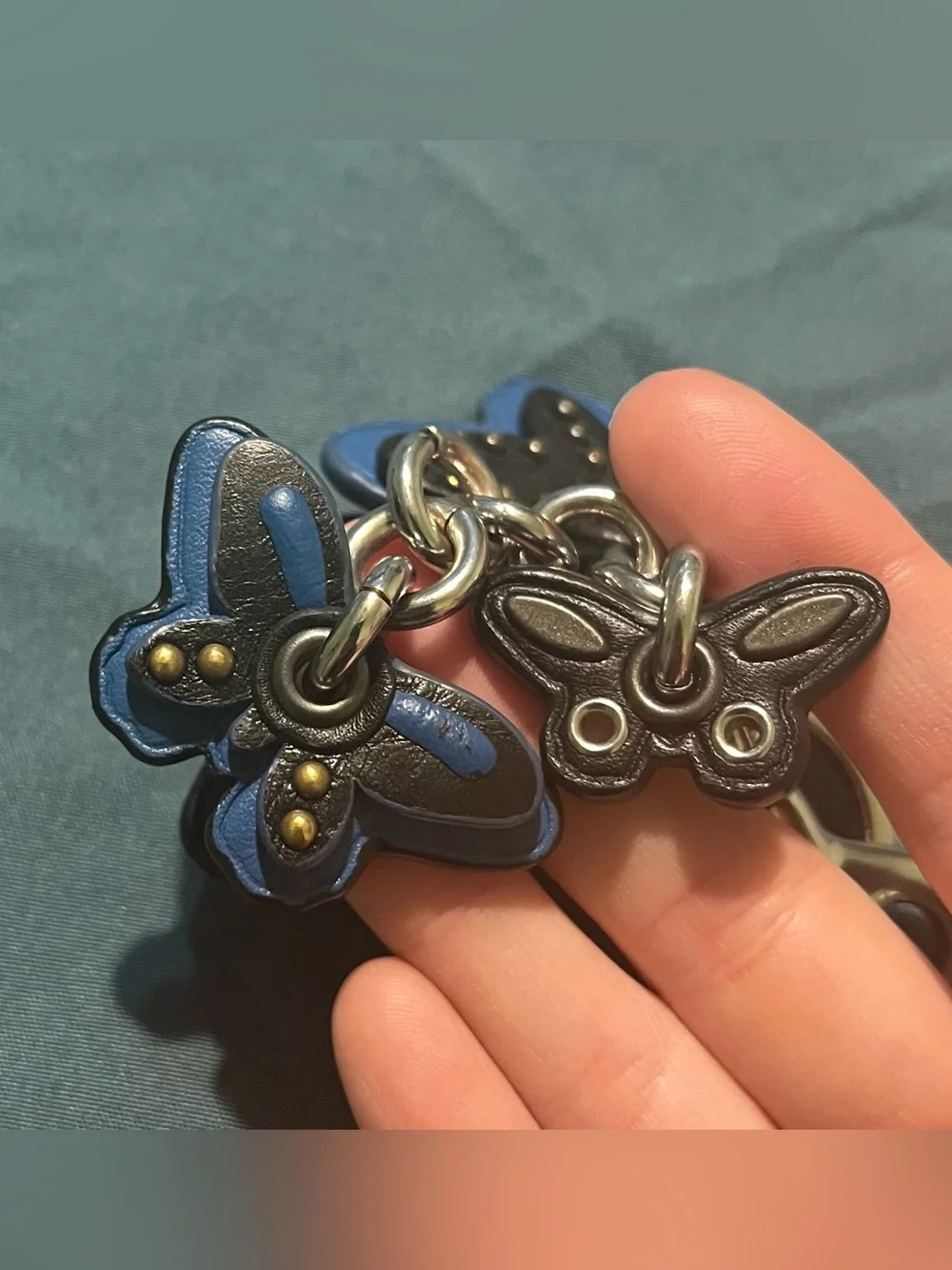 Coach Butterfly Cluster Bag Charm Keychain! - Picture 4 of 9